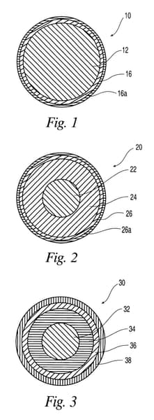 Thin-layer-covered golf ball with improved velocity
